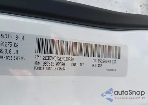 2014 Dodge Charger R/T z USA, uszkodzony, nr VIN 2C3CDXCTXEH339730